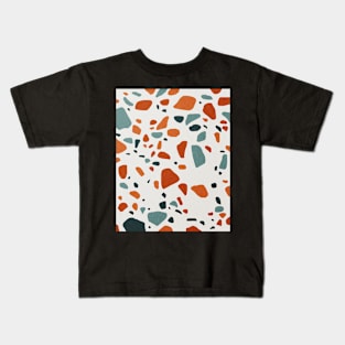 Terrazzo, Abstract print, Retro, Mid century art Kids T-Shirt